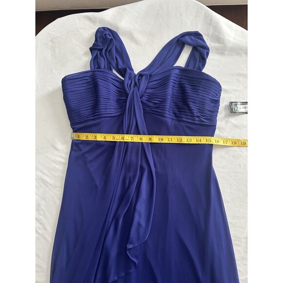 Alex Evenings Draping Front Formal Evening Dress Womens Size 12P Blue NWT - Picture 7 of 8